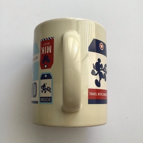Vintage Disney Parks Luggage Tags Travel Theme Coffee Mug Ceramic Tea Cup MINT - Picture 3 of 14